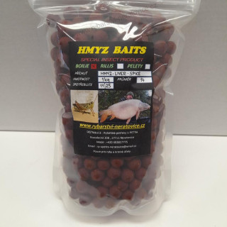 Boilie - Hmyz/Liver/Spice - 1kg - 14mm