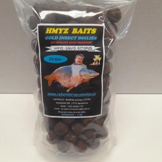 Gold Insect boilies - Hmyz/Squid Octopus - 1kg - 20mm