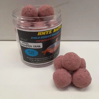 Gold Insect boilies v Powder dipu - Hmyz/Monster Krab - 150g - 20mm