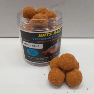 Gold Insect boilies v Powder dipu - Hmyz/Krill - 150g - 24mm