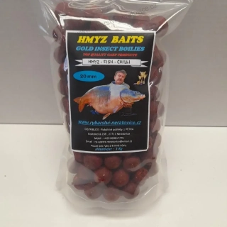 Gold Insect boilies - Hmyz/Fish/Chilli - 1kg - 24mm