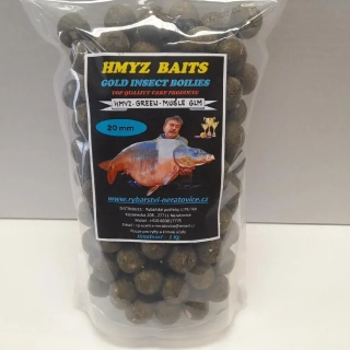 Gold Insect boilies - Hmyz/Green Mušle GLM - 1kg - 24mm