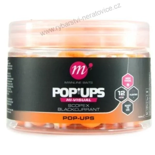 Mainline Plovoucí Boilie High Visual Mini Pop Ups Scopex Blackcurrant 12 mm
