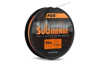 Fox Splétaná Šňůra Submerge Orange Sinking Braid 300 m - 0,20 mm 15,8 kg