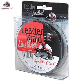 Hell-Cat Splétaná návazcová šňůra Leader Braid Line Black 20m - 0.90mm/75kg