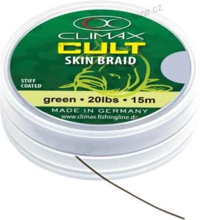 CLIMAX Návazcová šňůrka - SKIN Braid - Camou Green - 30lbs / 14,5kg / 15m