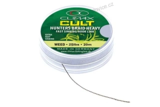 CLIMAX Návazcová šňůrka - HUNTERS BRAID HEAVY - Weed - 20lbs / 9,1kg / 20m