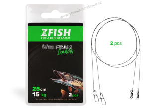 ZFISH Lanko Wolfram Leader 25cm/15kg - 2ks