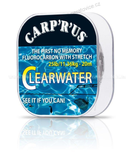 Clearwater - návazcový fluorocarbon 25lb, 20m 0,43mm Carprus