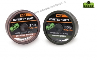 Fox Ztužená šňůrka Weedy Green 35lb - 20m Edges Coretex Matt