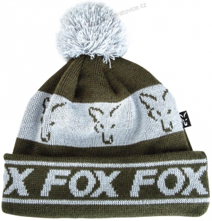 Fox Čepice Green Silver Lined Bobble