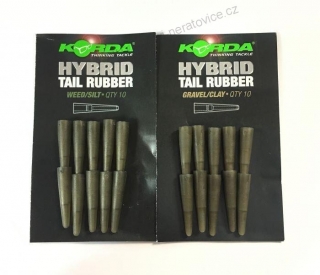 KORDA PŘEVLEKY HYBRID TAIL RUBBER GRAVEL/CLAY - 10ks