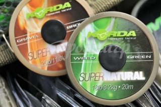 Korda šňůrka Super Natural 25lb Brown 20m