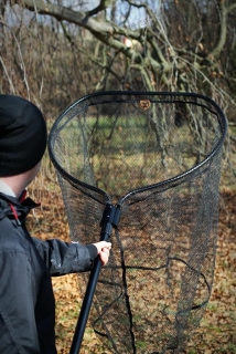 Podběrák Deluxe Landing Net Rubber 85x75cm + 2x rukojeť - Giants Fishing