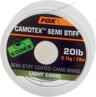 Fox Návazcová Šňůrka Camotex Light Semi Stiff 20m - 35lb
