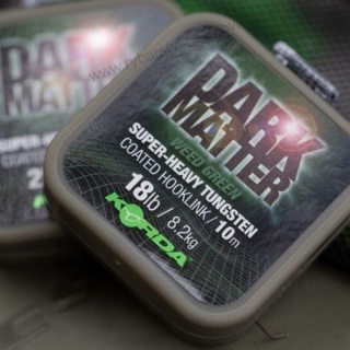Korda Návazcová Šňůrka Dark Matter Tungsten Coated Braid Weed Green 10 m-Průměr 25 lb / Nosnost 11,3 kg