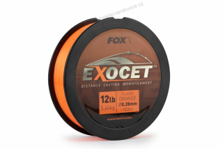 Fox vlasec Exocet Fluoro Orange Mono 1000m - 0.28mm 12lb / 5.5kg