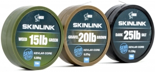 Nash šňůrka potahovaná SkinLink Semi Stiff 20lb 10m gravel hnědá