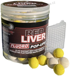 Starbaits Red Liver - Boilie FLUO plovoucí 80g 20mm