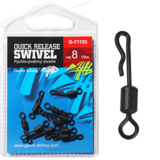 GIANTS FISHING RYCHLOVÝMĚNNÝ OBRATLÍK QUICK RELEASE SWIVEL, VEL.8/10KS