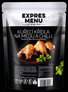 Expres Menu Kuřecí křídla na medu a chilli 300g 3porce