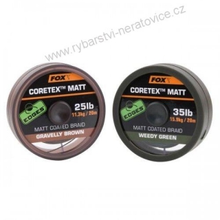 Fox Edges Matt Coretex 20 m-Gravelly Brown / Nosnost 20 lb / Barva Brown