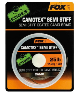 Splétaná Šňůra Fox Edges Camotex Semi Stiff Coated Camo Braid 20m 25lb