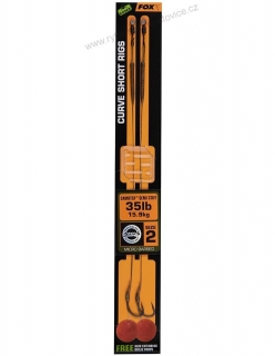 Fox Návazec Edges Curve Short Fluoro D-Rigs 2 ks - Háček 6 Nosnost 20 lb
