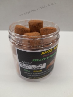 Pelety chytací v Powder Dipu - Halibut - Hmyz/Krill/Squid - 20mm - 150g