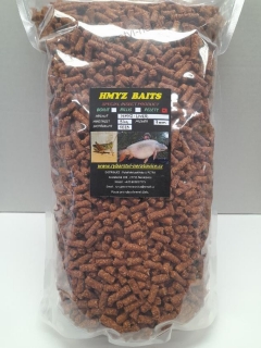 Pelety krmné - Hmyz/Liver - 7mm - 5kg