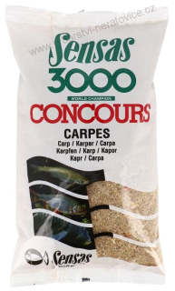 SENSAS Krmítková směs 3000 Concours Carpes (kapr) 1kg