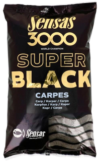 SENSAS Krmítková směs 3000 Super Black (Kapr-černý) 1kg