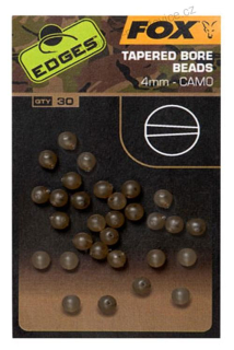 Fox Korálky Edges Camo Tapered Bore Bead 30 ks - 4 mm