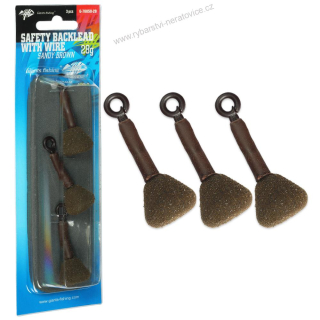 GIANTS FISHING ZÁTĚŽ SAFETY BACKLEAD WITH WIRE SANDY BROWN - 3ks - 42g