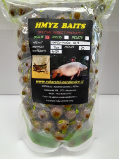 Boilie v dipu - Hmyz/Mušle GLM - 1kg - 24mm